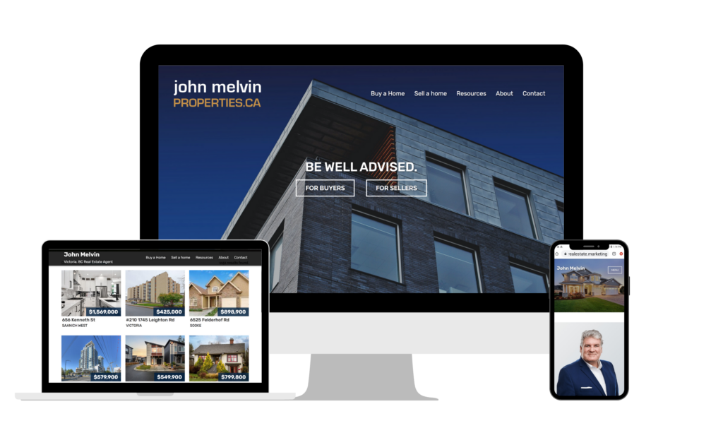 john melvin real estate website mockup by amt marketing
