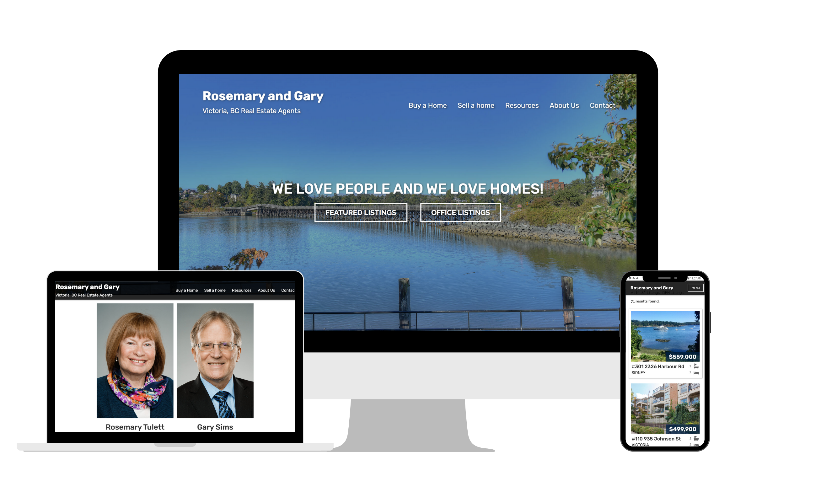 tulett and sims real estate website mockup by amt marketing